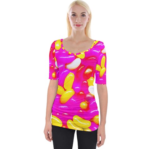 Vibrant Jelly Bean Candy Wide Neckline Tee by essentialimage