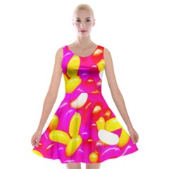 Vibrant Jelly Bean Candy Velvet Skater Dress by essentialimage