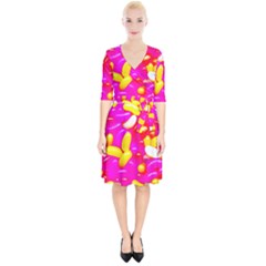 Vibrant Jelly Bean Candy Wrap Up Cocktail Dress by essentialimage