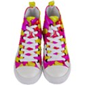 Vibrant Jelly Bean Candy Women s Mid-Top Canvas Sneakers View1