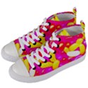 Vibrant Jelly Bean Candy Women s Mid-Top Canvas Sneakers View2