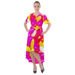 Vibrant Jelly Bean Candy Front Wrap High Low Dress by essentialimage