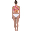 Vibrant Jelly Bean Candy Cross Back Hipster Bikini Top  View2