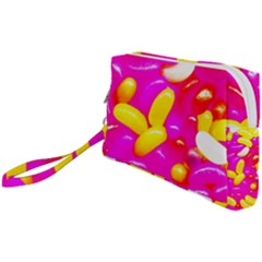 Vibrant Jelly Bean Candy Wristlet Pouch Bag (small) by essentialimage