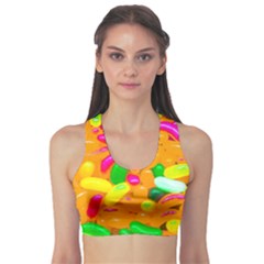 Vibrant Jelly Bean Candy Sports Bra by essentialimage