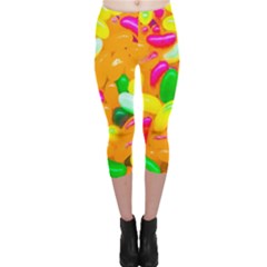 Vibrant Jelly Bean Candy Capri Leggings  by essentialimage