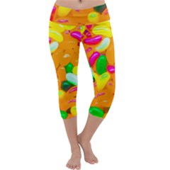 Vibrant Jelly Bean Candy Capri Yoga Leggings by essentialimage