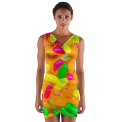 Vibrant Jelly Bean Candy Wrap Front Bodycon Dress by essentialimage