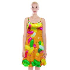 Vibrant Jelly Bean Candy Spaghetti Strap Velvet Dress by essentialimage