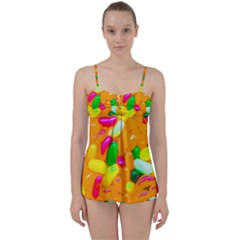 Vibrant Jelly Bean Candy Babydoll Tankini Set by essentialimage