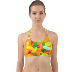 Vibrant Jelly Bean Candy Back Web Sports Bra by essentialimage