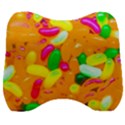 Vibrant Jelly Bean Candy Velour Head Support Cushion View1