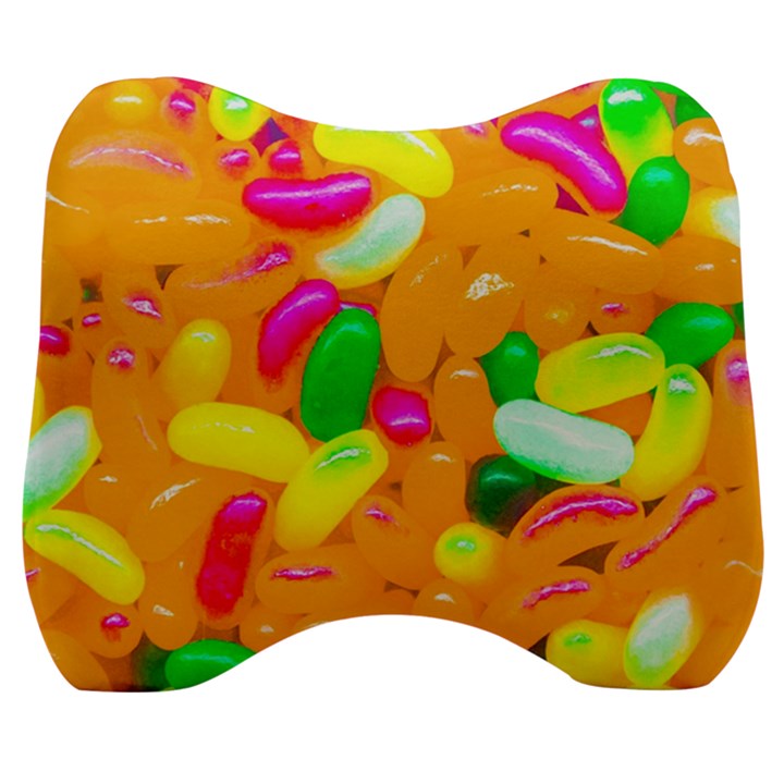 Vibrant Jelly Bean Candy Velour Head Support Cushion