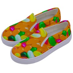 Vibrant Jelly Bean Candy Kids  Canvas Slip Ons by essentialimage