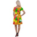 Vibrant Jelly Bean Candy Cap Sleeve Velour Dress  View2