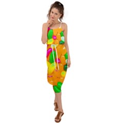 Vibrant Jelly Bean Candy Waist Tie Cover Up Chiffon Dress by essentialimage