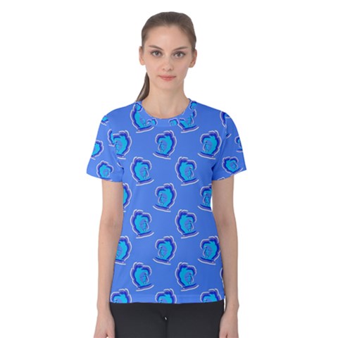 Surfer Pattern Women s Cotton Tee by bloomingvinedesign