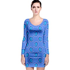 Surfer Pattern Long Sleeve Bodycon Dress by bloomingvinedesign