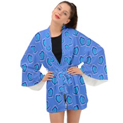 Surfer Pattern Long Sleeve Kimono by bloomingvinedesign