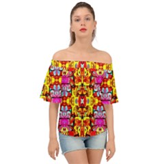 Abstract 27 Off Shoulder Short Sleeve Top