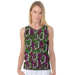 Green Fauna And Leaves In So Decorative Style Women s Basketball Tank Top by pepitasart