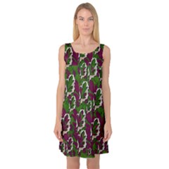 Green Fauna And Leaves In So Decorative Style Sleeveless Satin Nightdress by pepitasart