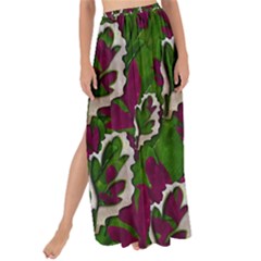 Green Fauna And Leaves In So Decorative Style Maxi Chiffon Tie-up Sarong by pepitasart