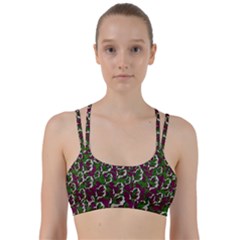 Green Fauna And Leaves In So Decorative Style Line Them Up Sports Bra by pepitasart