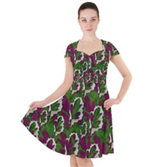 Green Fauna And Leaves In So Decorative Style Cap Sleeve Midi Dress by pepitasart