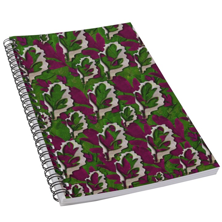 Green Fauna And Leaves In So Decorative Style 5.5  x 8.5  Notebook