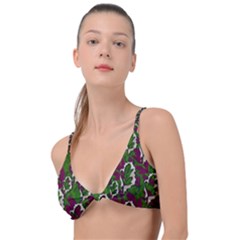 Green Fauna And Leaves In So Decorative Style Knot Up Bikini Top by pepitasart