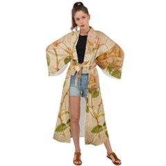 Rose Flower 2507641 1920 Maxi Kimono by vintage2030