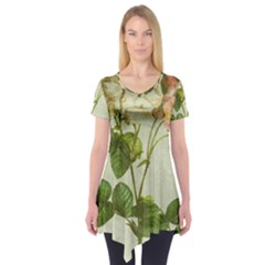 Peony 2507643 1920 Short Sleeve Tunic  by vintage2030