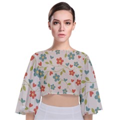 Abstract 1296713 960 720 Tie Back Butterfly Sleeve Chiffon Top by vintage2030