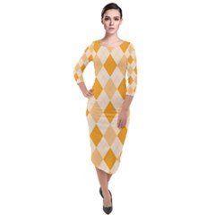 Argyle 909253 960 720 Quarter Sleeve Midi Velour Bodycon Dress