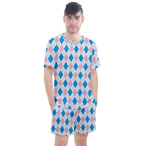 Argyle 316838 960 720 Men s Mesh Tee And Shorts Set by vintage2030