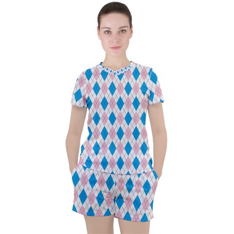 Argyle 316838 960 720 Women s Tee And Shorts Set by vintage2030