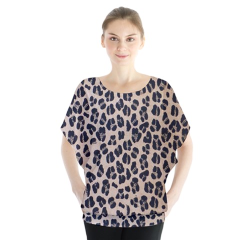 Leopard Batwing Chiffon Blouse by vintage2030