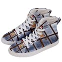 Funny Giraffe  With Christmas Hat Looks Through The Window Women s Hi-Top Skate Sneakers View2