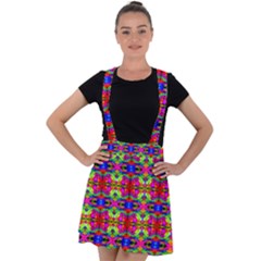 Abstract 28 Velvet Suspender Skater Skirt