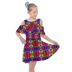 Abstract 28 Kids  Shoulder Cutout Chiffon Dress by ArtworkByPatrick