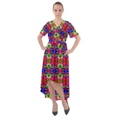 Abstract 28 Front Wrap High Low Dress by ArtworkByPatrick