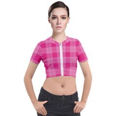 Checks 316856 960 720 Short Sleeve Cropped Jacket by vintage2030