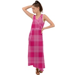 Checks 316856 960 720 V-neck Chiffon Maxi Dress