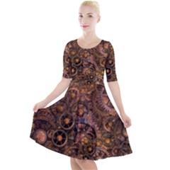 Steampunk 3169877 960 720 Quarter Sleeve A-line Dress by vintage2030