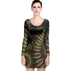 Fractal 2021756 960 720 Long Sleeve Velvet Bodycon Dress