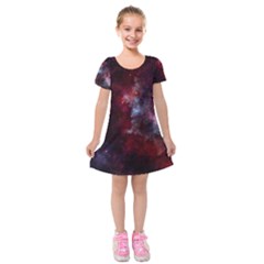 Background 3535789 960 720 Kids  Short Sleeve Velvet Dress