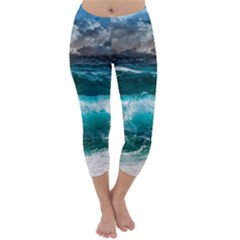 Waves 3975256 960 720 Capri Winter Leggings 