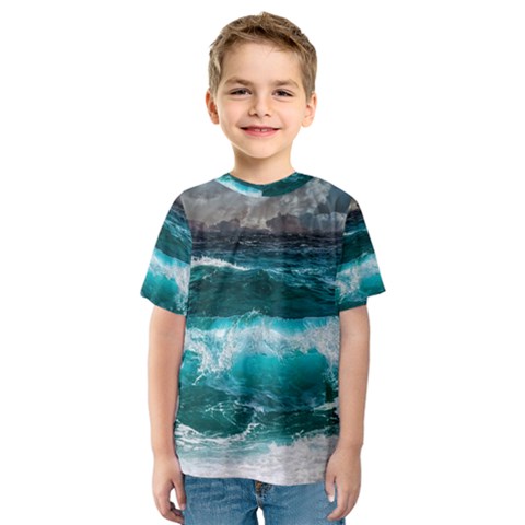 Waves 3975256 960 720 Kids  Sport Mesh Tee by vintage2030