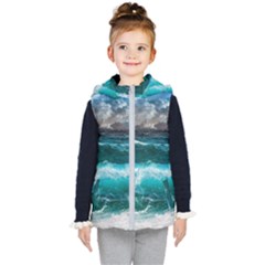 Waves 3975256 960 720 Kids  Hooded Puffer Vest